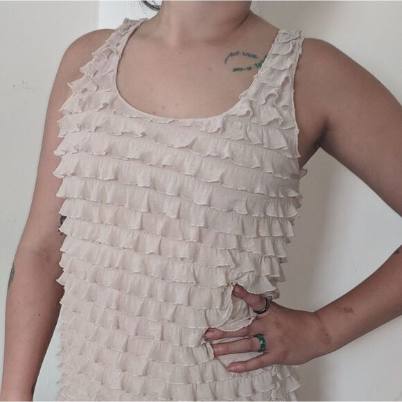 ZARA BASICS EVENING COLLECTION CHAMPAGNE DRESS SIZE S - Picture 3 of 5